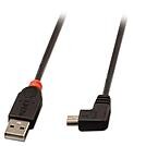 Lindy 31971, 1 m, USB A, Mini-USB B, USB 2.0, Männlich/Männlich, Schwarz