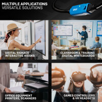 Lindy 43381 - 8 m - USB C - USB A - USB 3.2 Gen 1 (3.1 Gen 1) - 5 Gbit/s - Schwarz - Blau