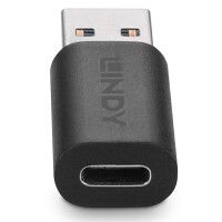 Lindy 41904 - USB 3.2 Type A - USB 3.2 Type C - Schwarz