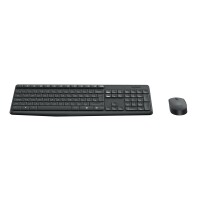 Logitech MK235 - Volle Größe (100%) - Kabellos - RF Wireless - Grau - Maus enthalten