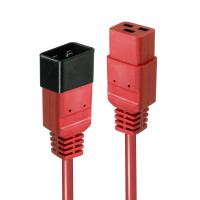 Lindy 30124 2m C19-Koppler C20-Koppler Rot Stromkabel