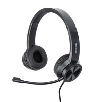 Lindy USB-C Office Headset with USB A to C Adapter - Headset - 20 KHz