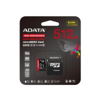 ADATA High Endurance, 512 GB, MicroSDXC, Klasse 10, UHS-I, 100 MB/s, 85 MB/s