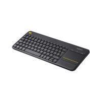 Logitech K400 Plus, Mini, Kabellos, RF Wireless, QWERTZ, Schwarz
