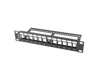 Lanberg Patchpanel Blank 1U Keystone Organizer schw. - Patch-Panel