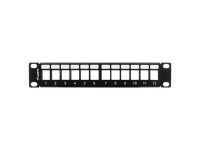 Lanberg Patchpanel Blank 1U Keystone Organizer schw. - Patch-Panel