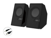 Conceptronic BJORN 2.0-Kanal-Computer-Lautsprecher mit Bluetooth - 6W - 2-Wege - 2.0 Kanäle - Verkabelt & Kabellos - 6 W - 160 - 13000 Hz - Schwarz