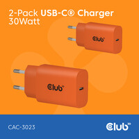 Club 3D CAC-3023 USB Ladegerät 30 W Orange Innenbereich