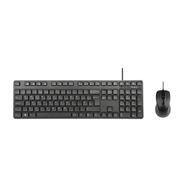 Targus Tastatur-und-Maus-Set - full size - antimicrobial - USB - QWERTY - Spanisch - Tastatur - QWERTY