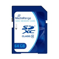 MEDIARANGE MR965 - 64 GB - SDXC - Klasse 10 - 60 MB/s - 15 MB/s - Blau