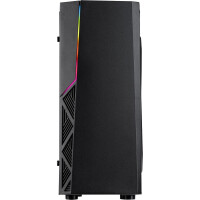 Inter-Tech B-02 RGB - Tower - PC - Schwarz - ATX - micro ATX - Acryl - Blau - Grün - Rot