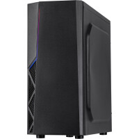 Inter-Tech B-02 RGB - Tower - PC - Schwarz - ATX - micro ATX - Acryl - Blau - Grün - Rot