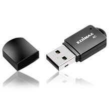 Edimax AC600, Kabellos, USB, WLAN, Wi-Fi 5 (802.11ac), 600 Mbit/s, Schwarz