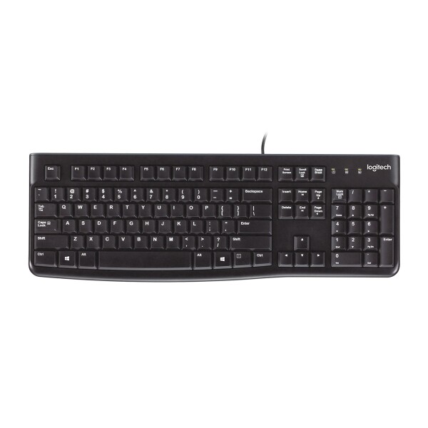 Logitech Keyboard K120 for Business, Kabelgebunden, USB, QWERTY, Schwarz