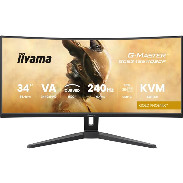 Iiyama TFT GCB3486WQSCP VA 34//2xHDMI/DP/USB-C/curved - Flachbildschirm (TFT/LCD) - 86,4 cm