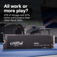Crucial P310 - SSD - 4 TB - intern - M.2 2280 - PCIe 4.0 x4 (NVMe)