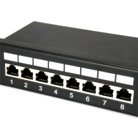 Equip 24-Port Cat.5e Geschirmtes Patch Panel - Schwarz - RJ-45 - Cat5e - Schwarz - Rackeinbau - 1U - RoHS