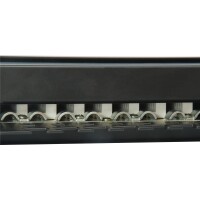 Equip 24-Ports Cat.6 Geschirmtes Patch Panel - schwarz - Gigabit Ethernet - RJ-45 - Cat6 - Schwarz - Rackeinbau - 1U