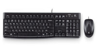 Logitech Desktop MK120, Volle Größe (100%), Kabelgebunden, USB, QWERTZ, Schwarz, Maus enthalten