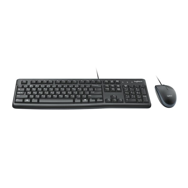 Logitech MK120 - Volle Größe (100%) - Kabelgebunden - USB - Schwarz - Maus enthalten