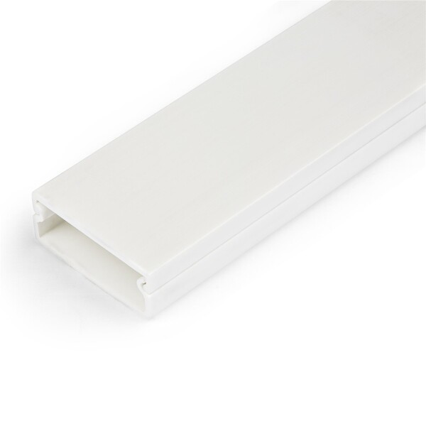 StarTech.com 1m Kabelkanal Selbstklebend, 32x11mm, PVC, Sockelleiste/Wandkabelkanal, bis zu 12 Kabel, UL geprüft, Kabelrinne, Polyvinylchlorid (PVC), Weiß