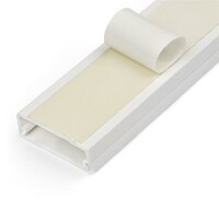 StarTech.com 1m Kabelkanal Selbstklebend, 32x11mm, PVC, Sockelleiste/Wandkabelkanal, bis zu 12 Kabel, UL geprüft, Kabelrinne, Polyvinylchlorid (PVC), Weiß