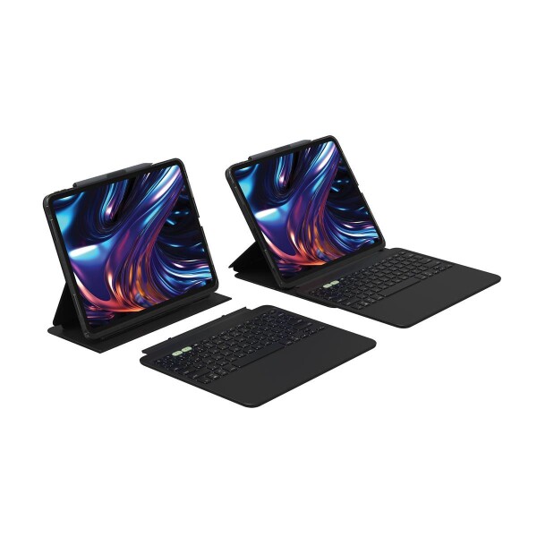 ZAGG Pro Keys 2, Schweiz, Apple, iPad Pro 13 (M4), Schwarz, 33 cm (13"), Fallbeständig, Kratzresistent
