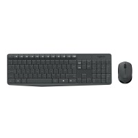 Logitech MK235 - Volle Größe (100%) - Kabellos - RF Wireless - QWERTZ - Grau - Maus enthalten