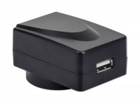 IC Intracom USB-Ladegerät und Reiseadapter - Geeignet für Europa - UK - USA und Australien - ein USB-A-Ladeport lädt mit bis zu 1 A - schwarz - Drinnen - AC - 5 V - Schwarz
