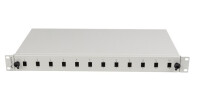 Lanberg 19" 1U FIBER PATCH PANEL 12XSC SIMPLEX/12XLC DUPLE (FOP1-12SS-LDS) - Glasfaser (LWL) - Rack-Modul