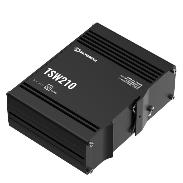 Teltonika · Switch· TSW210· Industrial unmanaged Switch 2 SFP - Switch - 1 Gbps