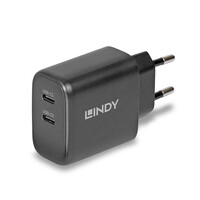 Lindy 65W USB 2 x Typ C GaN Charger - Ladegerät