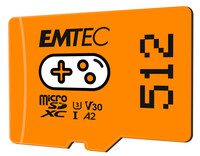 EMTEC mSD UHS I U3 V30 A2 Gaming Orange - Secure Digital...