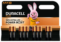 Duracell Plus Power Boost Micro AAA -Batterie Alkali-Mangan 10 St. - Batterie - Micro (AAA)