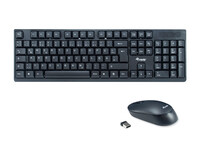 Equip Kabelloses Tastatur- und Mausset - DE Layout (QWERTZ) - Volle Größe (100%) - Kabellos - RF Wireless - QWERTZ - Schwarz - Maus enthalten