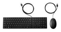 HP Wired 320MK combo EMEA-INTL English L - Tastatur - 1.000 dpi