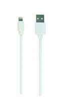 Gembird CC-USB2-AMLM-W-1M - 1 m - USB A - USB C/Lightning - Männlich - Männlich - Weiß