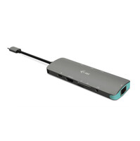 i-tec Metal USB-C Nano Docking Station 4K HDMI LAN + Power Delivery 100 W - Kabelgebunden - USB 3.2 Gen 1 (3.1 Gen 1) Type-C - 100 W - 10,100,1000 Mbit/s - Silber - Türkis - MicroSD (TransFlash) - SD