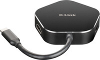 D-Link DUB-M420 - Kabelgebunden - Thunderbolt 3 - 60 W - Aluminium - Schwarz - 5 Gbit/s - 4096 x 2160 Pixel