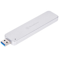 SilverStone MS09 - SSD-Gehäuse - M.2 - Serial ATA III - 10 Gbit/s - USB Anschluss - Silber
