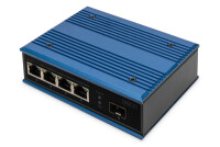 DIGITUS 4 Port Fast Ethernet Netzwerk Switch, Industrial,...