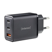 Intenso Power Adapter 1x USB-A/2x USB-C 65W GaN Black