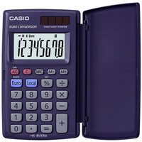 Casio HS-8VERA - Tasche - Finanzrechner - 8 Ziffern - Batterie/Solar - Blau