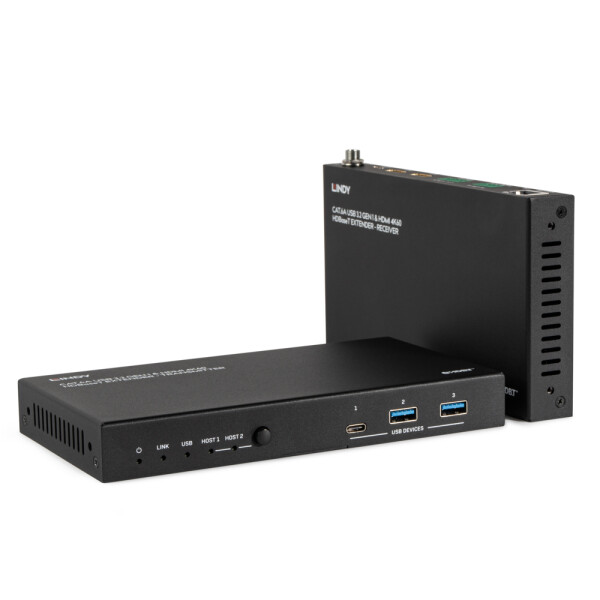 Lindy Cat.6A 2 Host USB 3.2 Gen 1 & HDMI 4K60 HDBaseT - Kabel - Digital/Daten