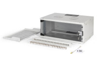 DIGITUS - DN-49200-SET - 19" Netzwerk-Set, 4HE Wandgehäuse und Zubehör, gr