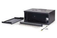 DIGITUS - DN-49201-SET - 19" Netzwerk-Set, 4HE Wandgehäuse und Zubehör, sw