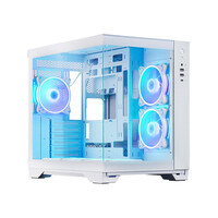 Chieftec Visio GM-30W-TG-OP weiss Tempered Glass x 2 - Gehäuse - ATX