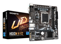Gigabyte H610M H V2 Mainboard - Unterstützt Intel Core Prozessoren 14th CPUs - 4+1+1 Hybrid Digital VRM - up to 5600MHz DDR5 - 1xPCIe 3.0 M.2 - GbE LAN - USB 3.2 Gen 1 - Intel - LGA 1700 - Intel® Celeron® - Intel® Core™ i3 - Intel® Core™ i5 - Intel® Core™