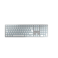 Cherry KW 9100 SLIM FOR MAC - Verkabelt & Kabellos - USB + Bluetooth - AZERTY - Silber