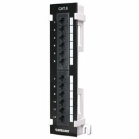 IC Intracom Patch Panel - RJ-45 X 12 - Schwarz